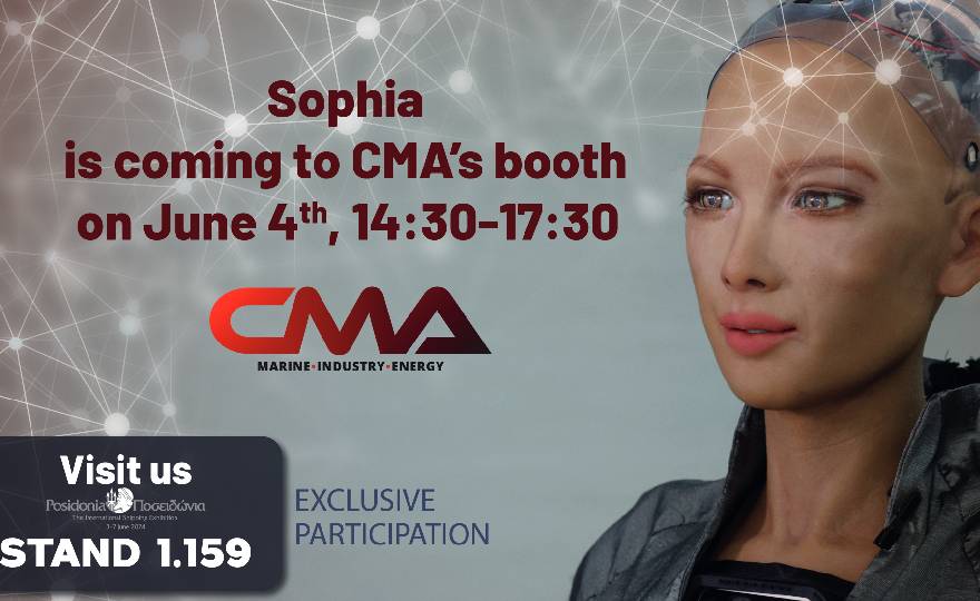 Sophia, the Renowned AI Robot, to Visit  CMA D. ARGOUDELIS & CO S.A.’s Booth at  POSIDONIA 2024
